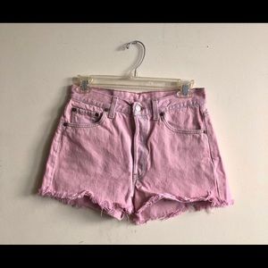 Pink Levi Shorts